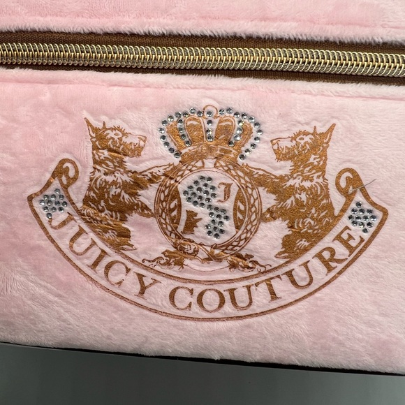 Juicy couture pink velour cosmetic bag - Picture 7 of 10